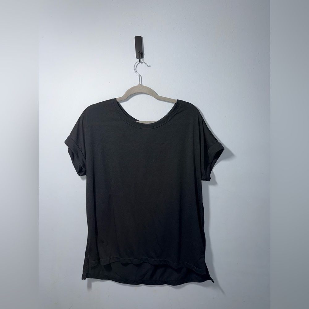 Sweaty Betty Ab Crunch Short Sleeve Tee In Black Size Xl Euc
